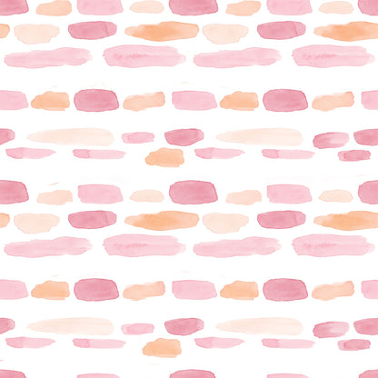 Tapetinho de EVA Pinceladas  Rosa & Laranja Tini Tiny — tapete infantil premium feito no Brasil