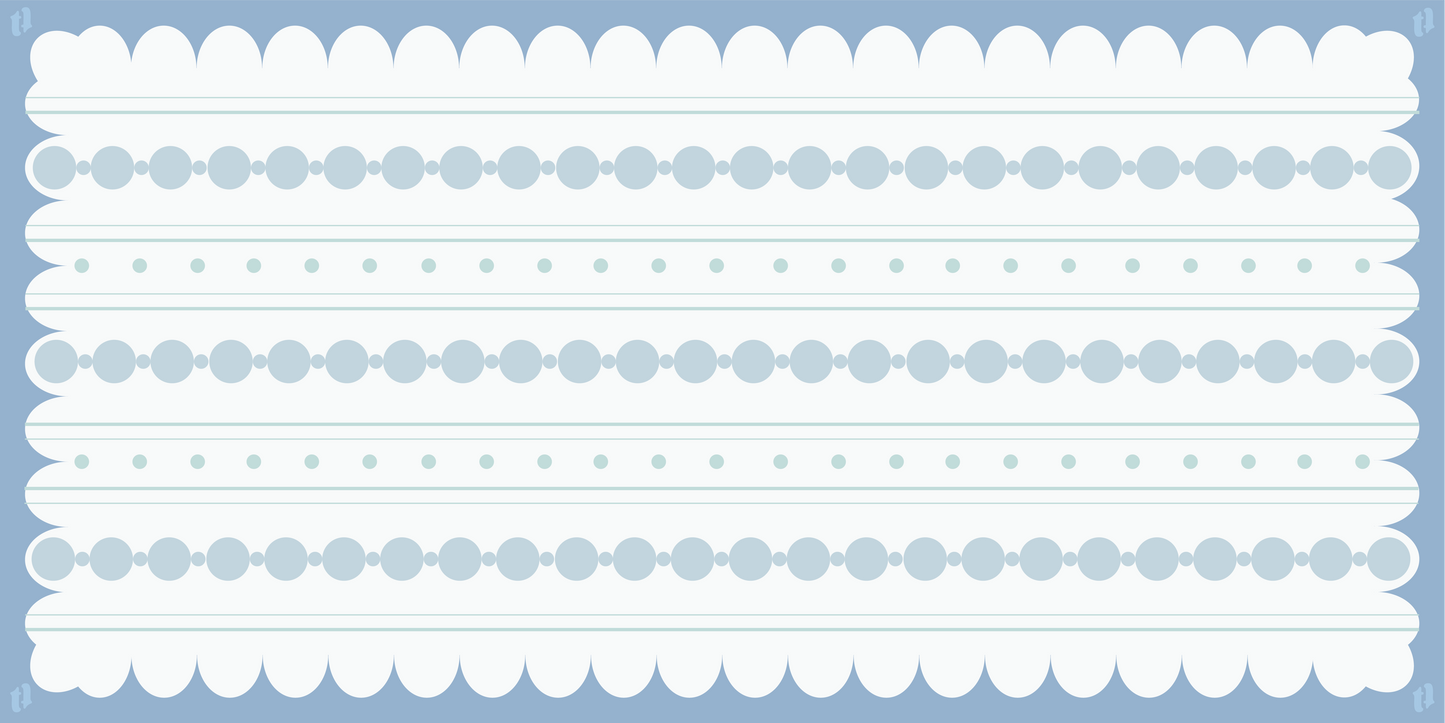 Tapetinho de EVA Blue Bubbles Stripes Tini Tiny — tapete infantil premium feito no Brasil