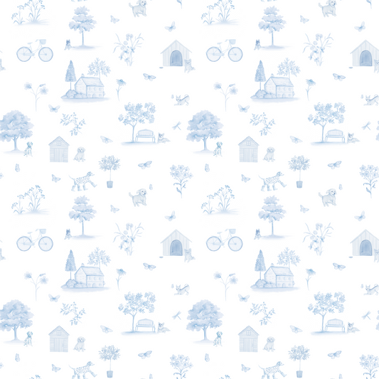 Tapetinho Collab Mariana Jabur - Dogs Toile de Jouy