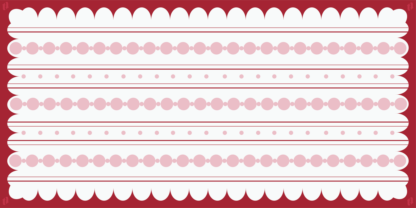 Tapetinho Collab Coolect - Pink Bubbles Stripes