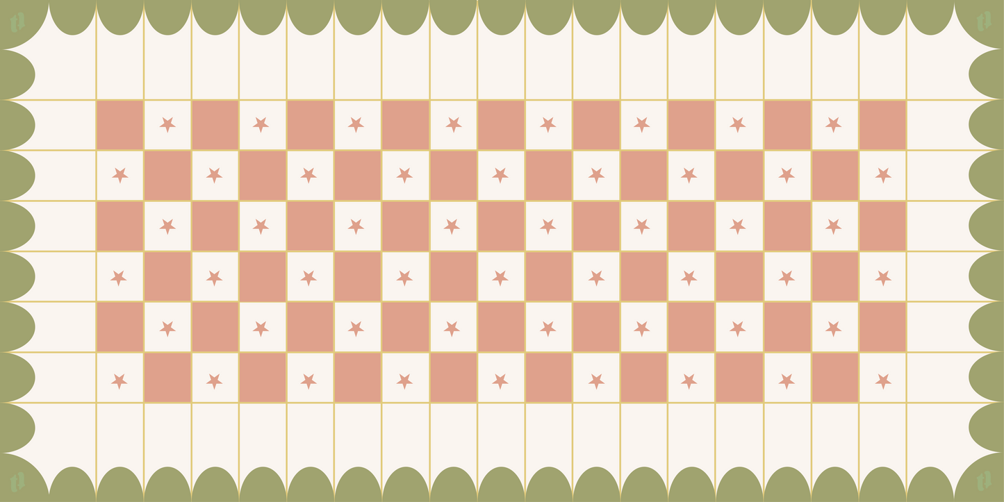 Tapetinho Collab Coolect - Xadrez Estrelado