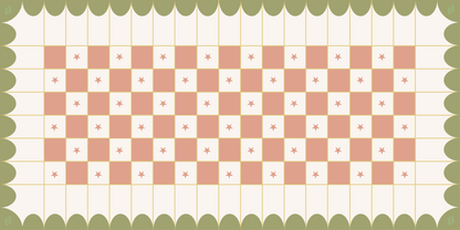 Tapetinho Collab Coolect - Xadrez Estrelado