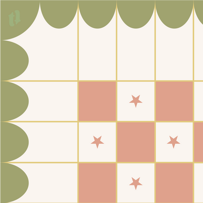 Tapetinho Collab Coolect - Xadrez Estrelado