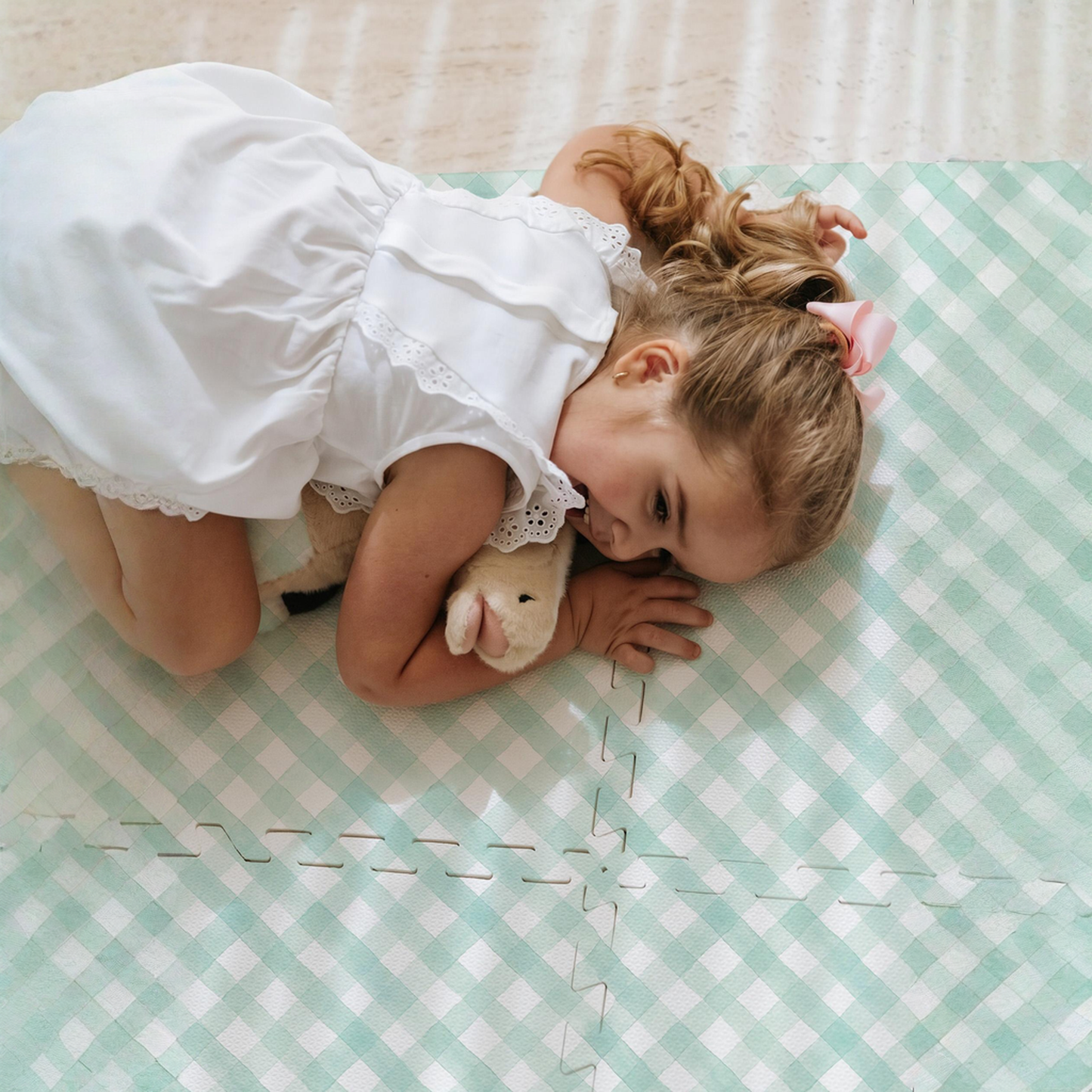 Tapetinho Diagonal Vichy - Tapete Infantil de EVA Premium
