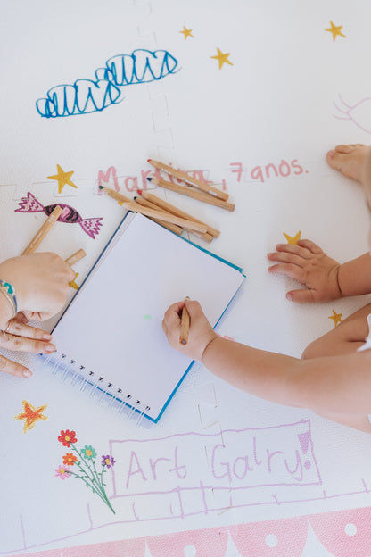 Tapetinho Doodles Collab guardei.co - Tapete Infantil de EVA Premium