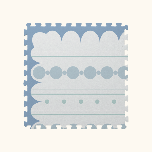 Tapetinho de EVA Blue Bubbles Stripes Tini Tiny — tapete infantil premium feito no Brasil