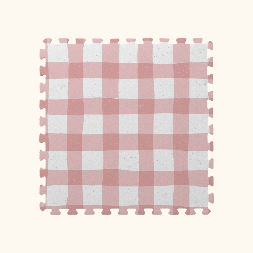Tapetinho de EVA Vichy RosaTini Tiny — tapete infantil premium feito no Brasil