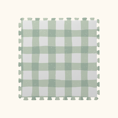 Tapetinho de EVA Vichy Verde Tini Tiny — tapete infantil premium feito no Brasil