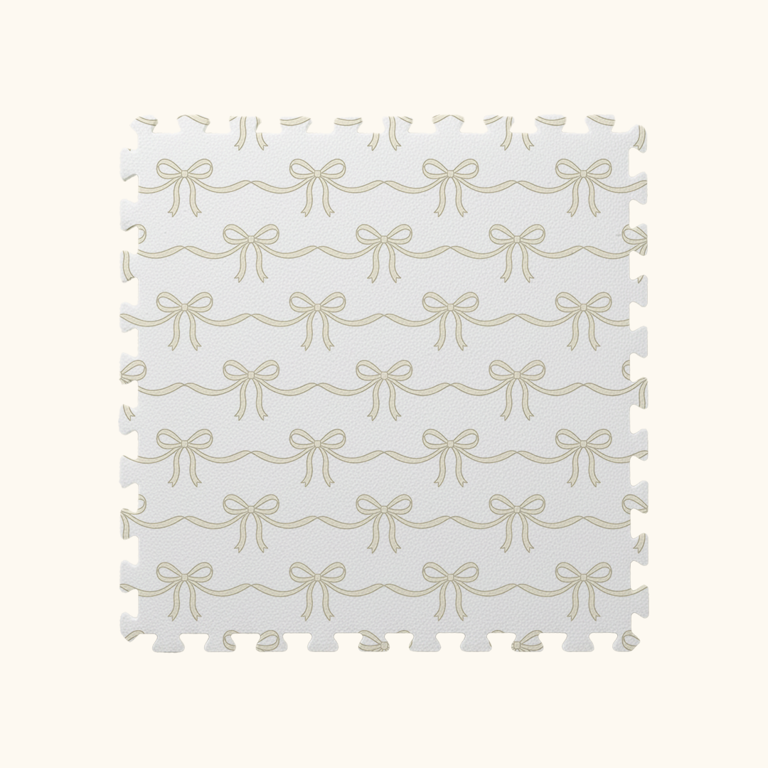 Tapetinho de EVA Tiny Bows Amarelo Tini Tiny — tapete infantil premium feito no Brasil