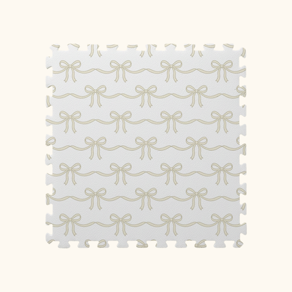 Tapetinho de EVA Tiny Bows Amarelo Tini Tiny — tapete infantil premium feito no Brasil