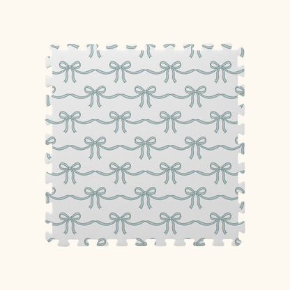 Tapetinho de EVA Tiny Bows Azul Tini Tiny — tapete infantil premium feito no Brasil