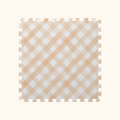 Tapetinho de EVA Diagonal Vichy Laranja Tini Tiny — tapete infantil premium feito no Brasil