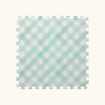 Tapetinho de EVA Diagonal Vichy Azul Tini Tiny — tapete infantil premium feito no Brasil