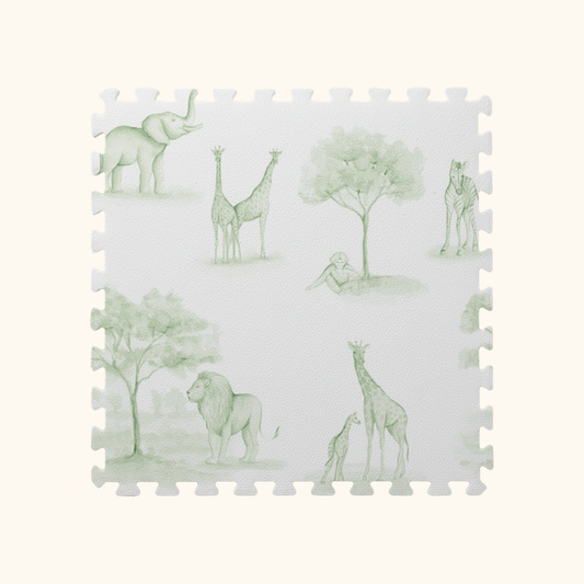 Tapetinho de EVA Safari Verde Tini Tiny — tapete infantil premium feito no Brasil