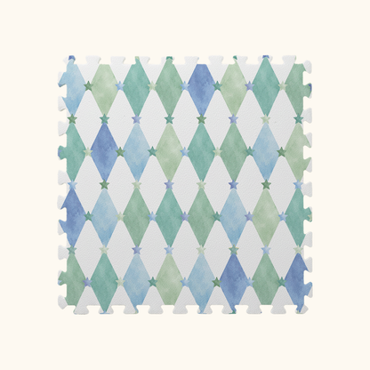 Tapetinho de EVA Whimsical Azul Tini Tiny — tapete infantil premium feito no Brasil