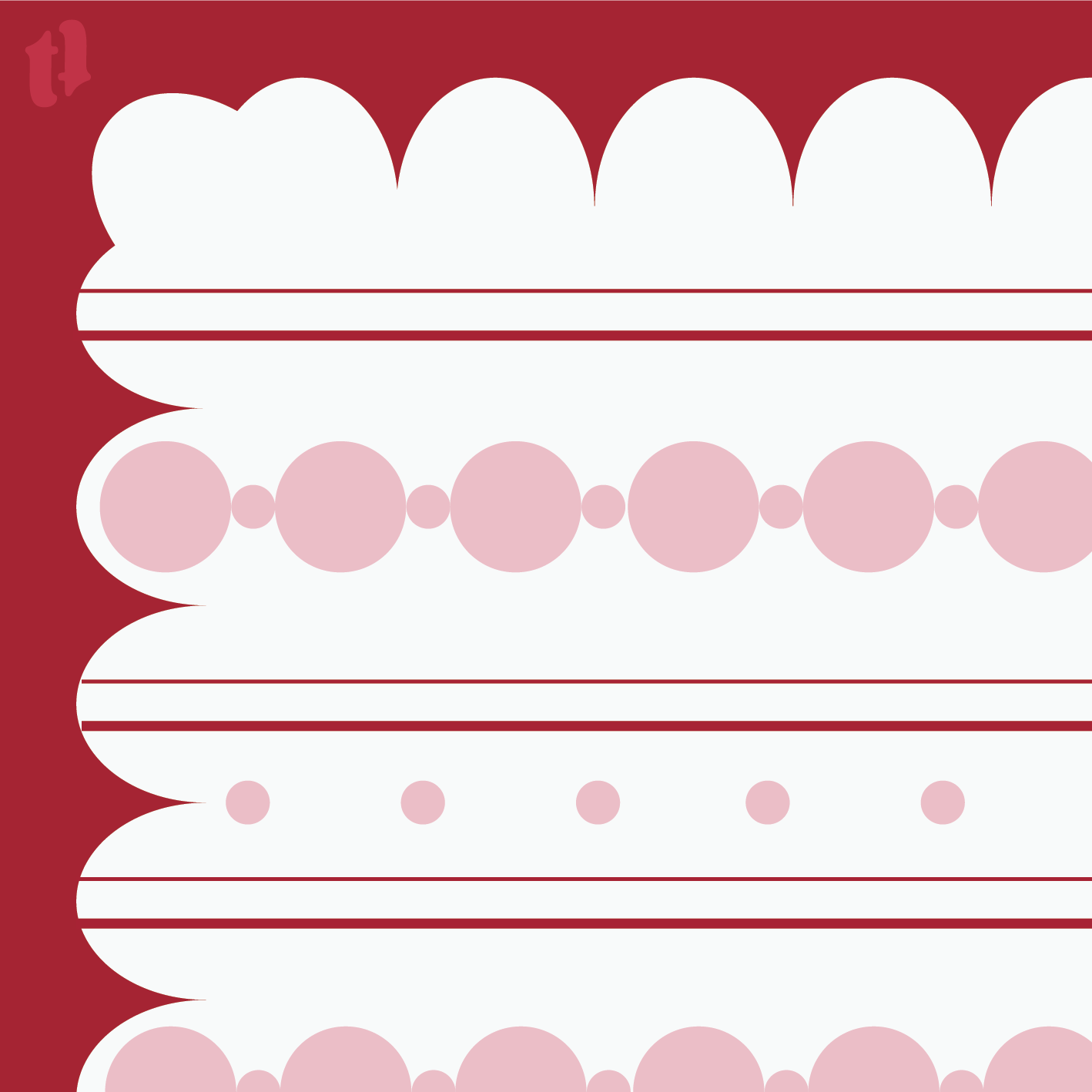 Tapetinho Collab Coolect - Pink Bubbles Stripes