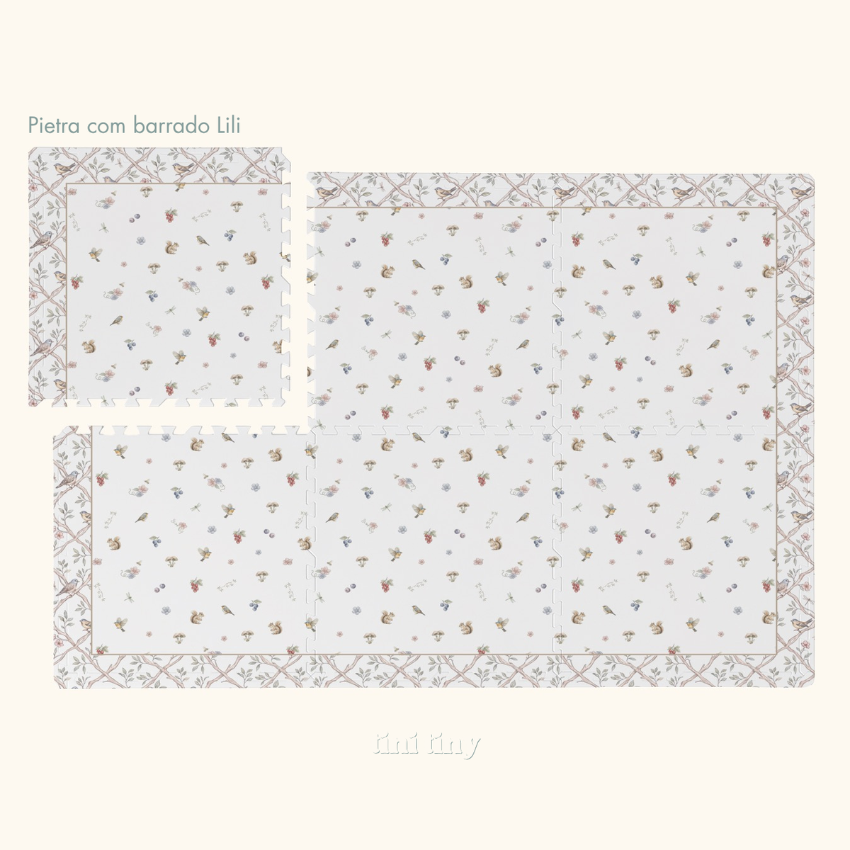 Tapetinho modular Tini Tiny — disponível em 5 tamanhos, montagem flexível