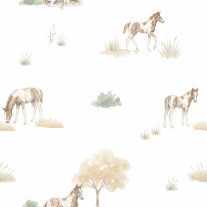 Tapetinho de EVA Cavalos Khaki Tini Tiny — tapete infantil premium feito no Brasil