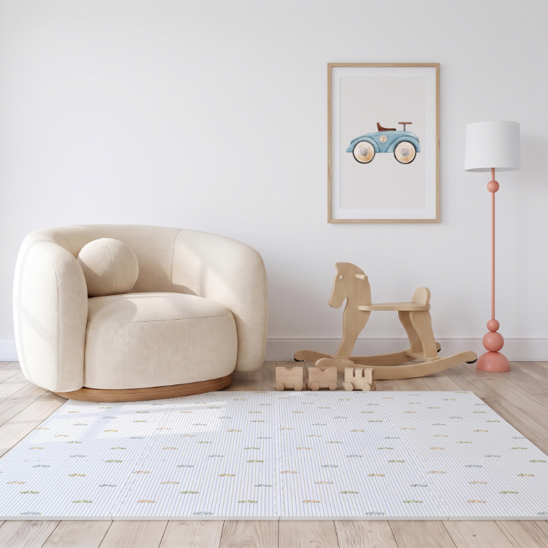 Tapetinho Carros Vintage - Tapete Infantil de EVA Premium