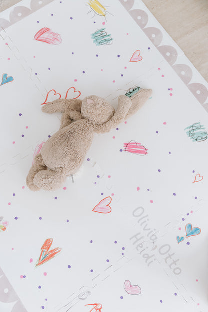 Tapetinho Doodles Collab guardei.co - Tapete Infantil de EVA Premium