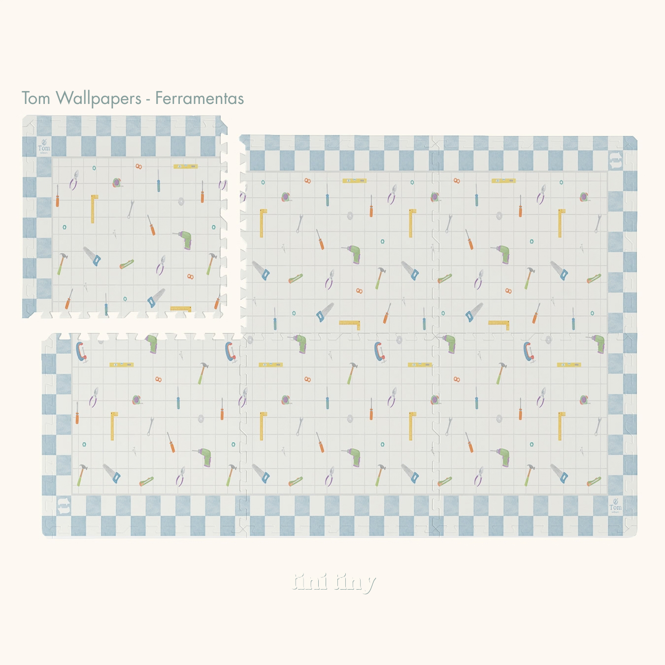 Tapetinho modular Tini Tiny — disponível em 5 tamanhos, montagem flexível