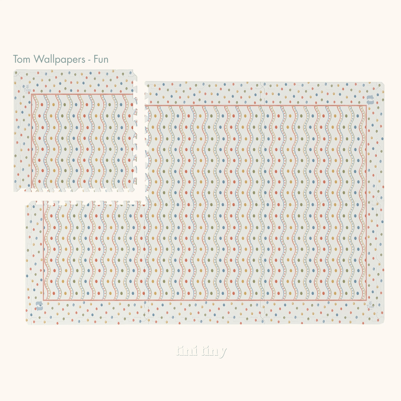 Tapetinho modular Tini Tiny e Tom Wallpapers — disponível em 5 tamanhos, montagem flexível