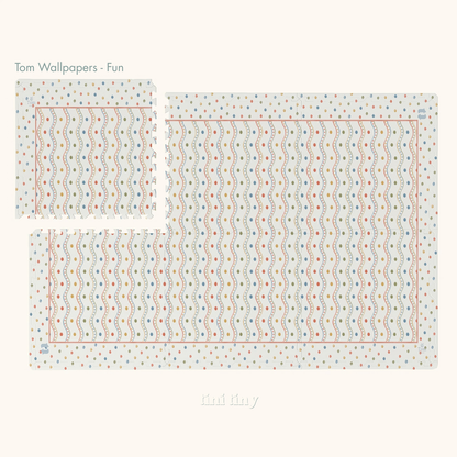 Tapetinho modular Tini Tiny e Tom Wallpapers — disponível em 5 tamanhos, montagem flexível