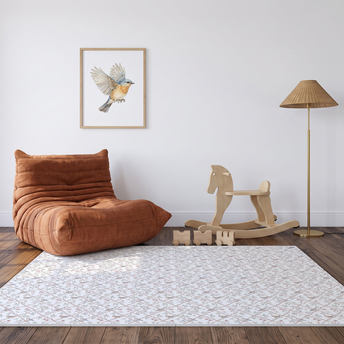 Tapete infantil Lili Tini Tiny no quarto de bebê — tapetinho de EVA premium