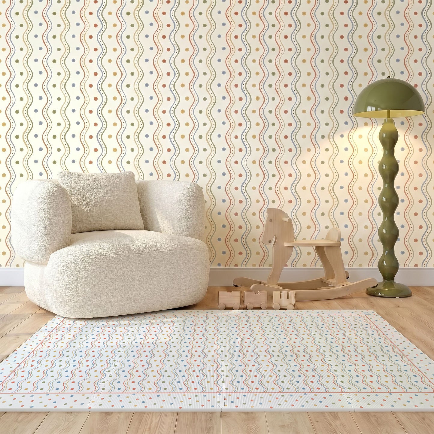 Tapete infantil Fun Tini Tiny e Tom Wallpapers  no quarto de bebê — tapetinho de EVA premium