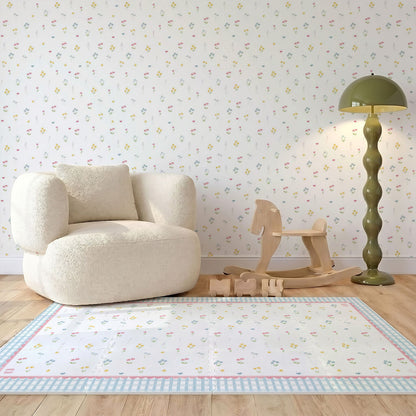 Tapete infantil Primavera Tini Tiny e Tom Wallpapers no quarto de bebê — tapetinho de EVA premium