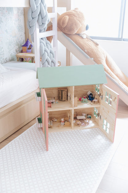 Tapete infantil Circulos Bege Tini Tiny no quarto de bebê — tapetinho de EVA premium