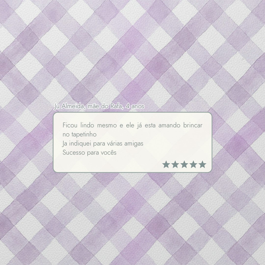 Depoimento de cliente sobre o tapetinho de EVA Criss Cross Tini Tiny — Ju Almeida