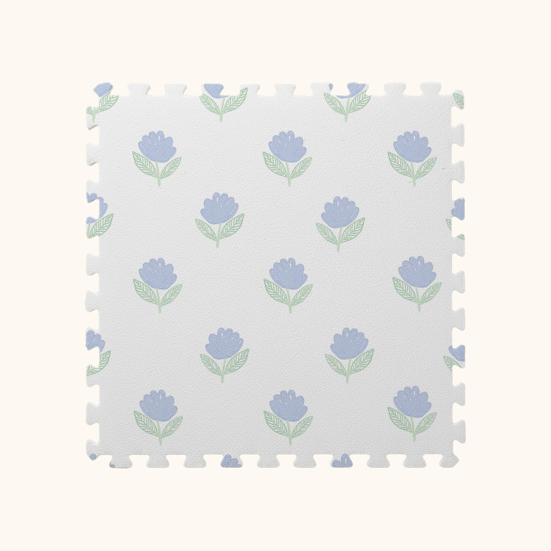 Tapetinho de EVA Flora Azul Tini Tiny — tapete infantil premium feito no Brasil