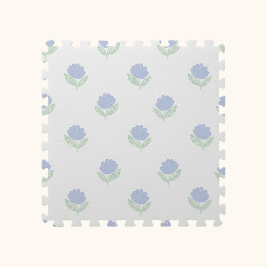 Tapetinho de EVA Flora Azul Tini Tiny — tapete infantil premium feito no Brasil