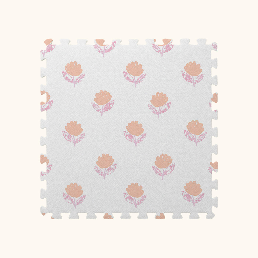 Tapetinho de EVA Flora Laranja Tini Tiny — tapete infantil premium feito no Brasil