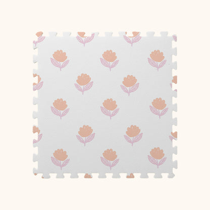Tapetinho de EVA Flora Laranja Tini Tiny — tapete infantil premium feito no Brasil