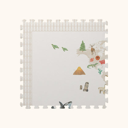 Tapetinho de EVA Mapa Bege Tini Tiny — tapete infantil premium feito no Brasil