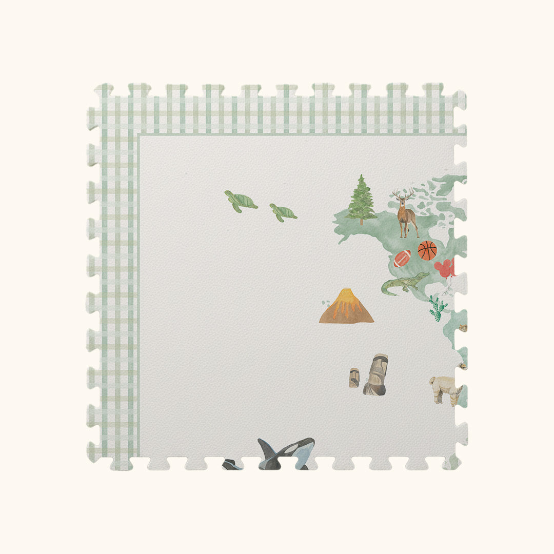 Tapetinho de EVA Mapa Verde Tini Tiny — tapete infantil premium feito no Brasil