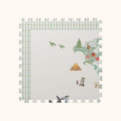 Tapetinho de EVA Mapa Verde Tini Tiny — tapete infantil premium feito no Brasil