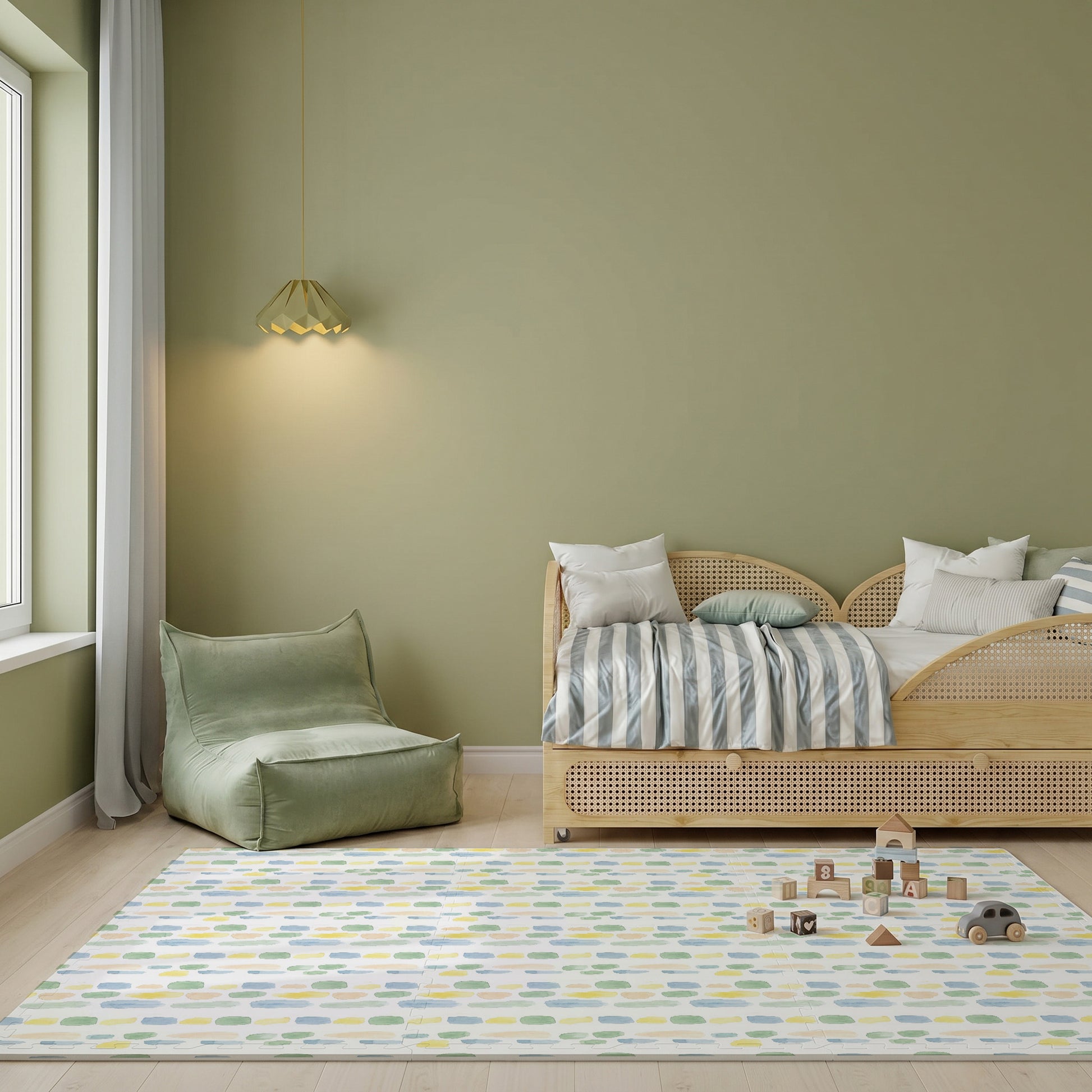 Tapete infantil Tapetinhos Tini Tiny no quarto de bebê — tapetinho de EVA premium