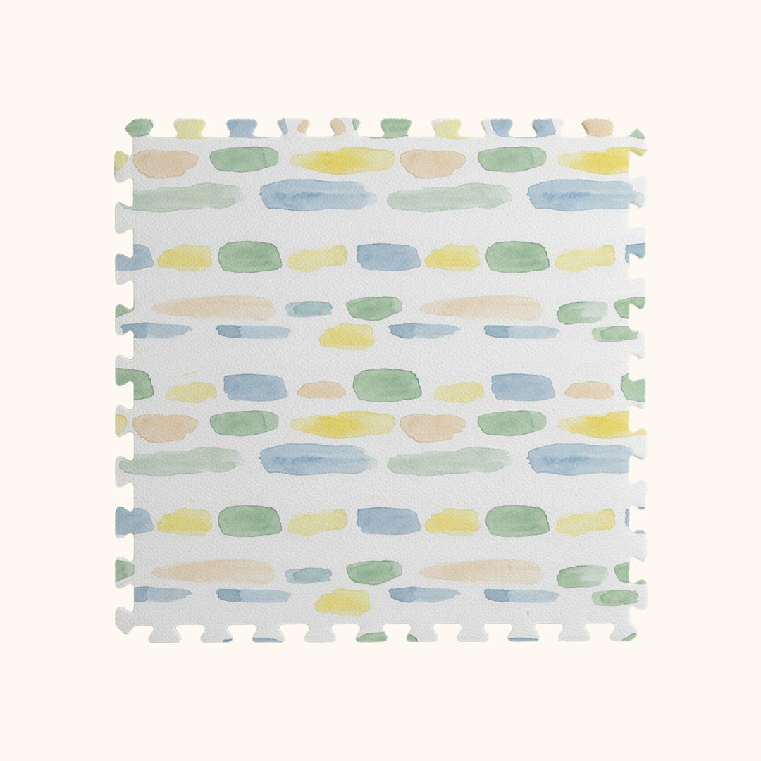 Tapetinho de EVA Pinceladas Verde & Azul  Tini Tiny — tapete infantil premium feito no Brasil