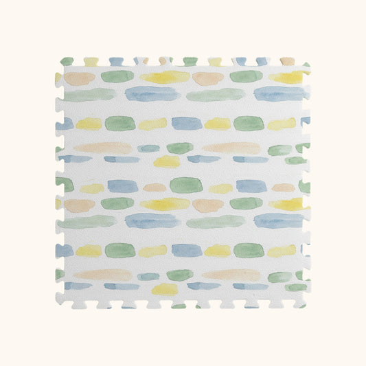 Tapetinho de EVA Pinceladas Verde & Azul  Tini Tiny — tapete infantil premium feito no Brasil