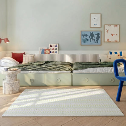 Tapete infantil Doodles Verde Tini Tiny no quarto de bebê — tapetinho de EVA premium